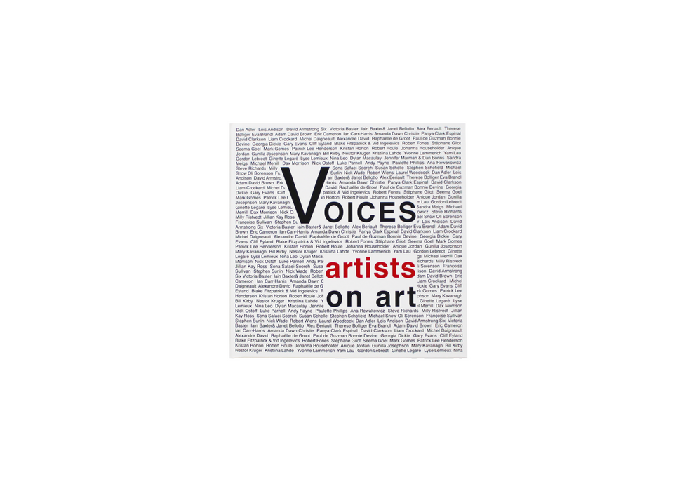 Voices: artists on art