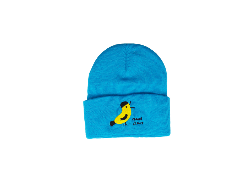 Maud Lewis Knit Hat with Embroidery Characters