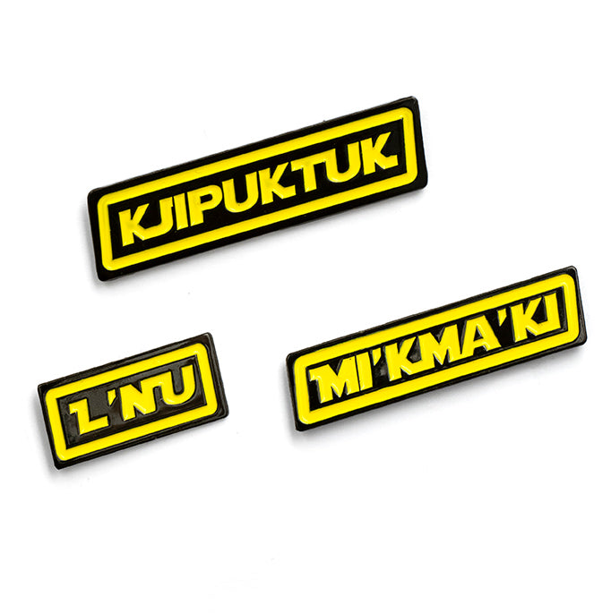 The Jordan Bennett Collection - Mi'kmaw Language Pins
