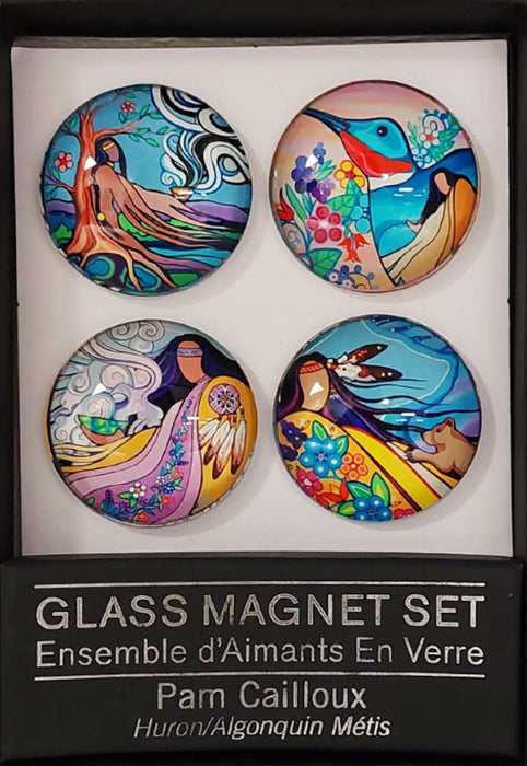 Glass Magnet Set of 4 - Indigenous Collection by CAP