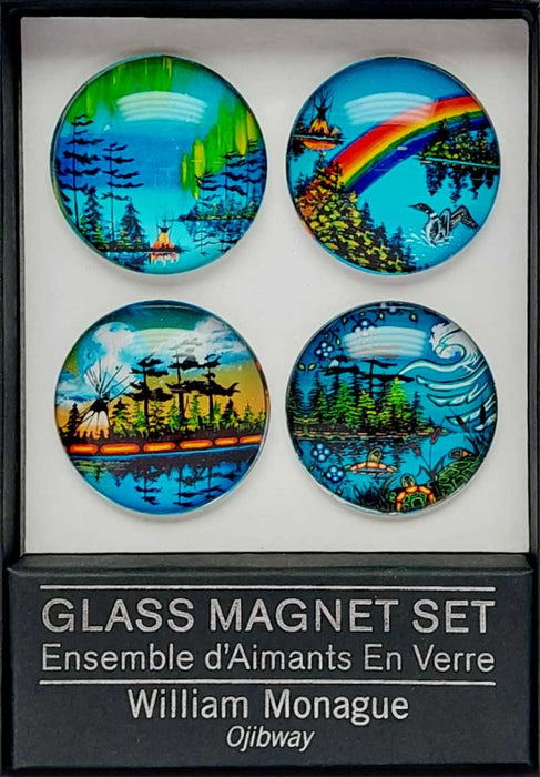 Glass Magnet Set of 4 - Indigenous Collection by CAP