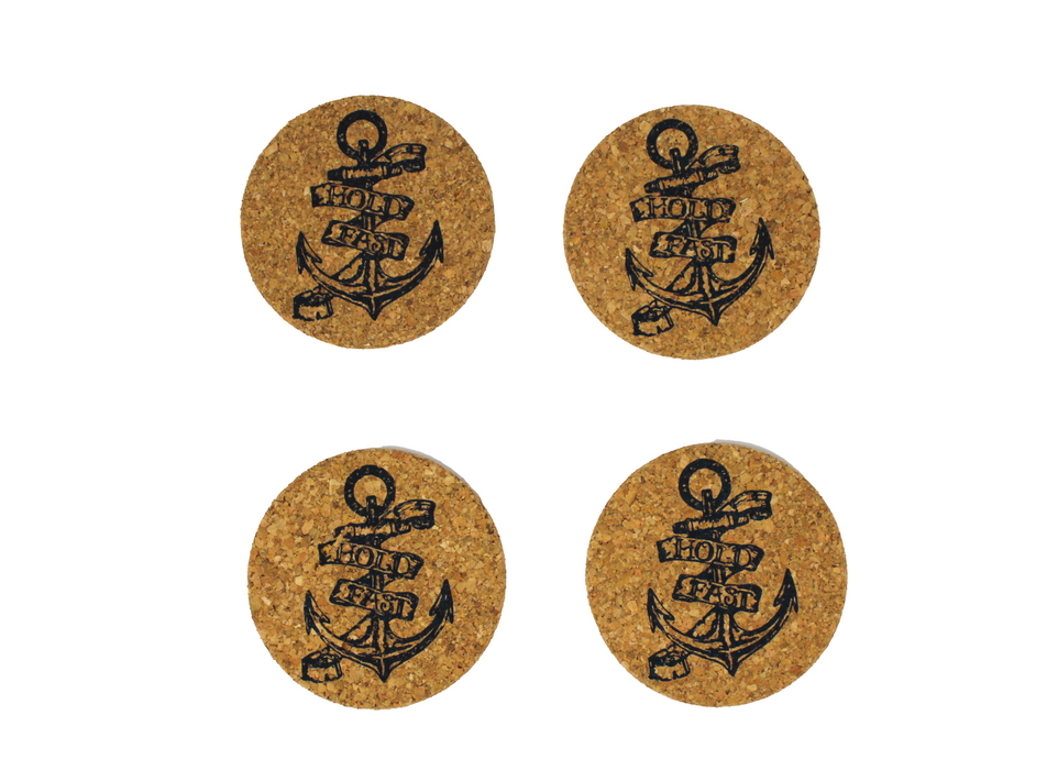 Holdfast Ink - Hand Printed Cork Coasters