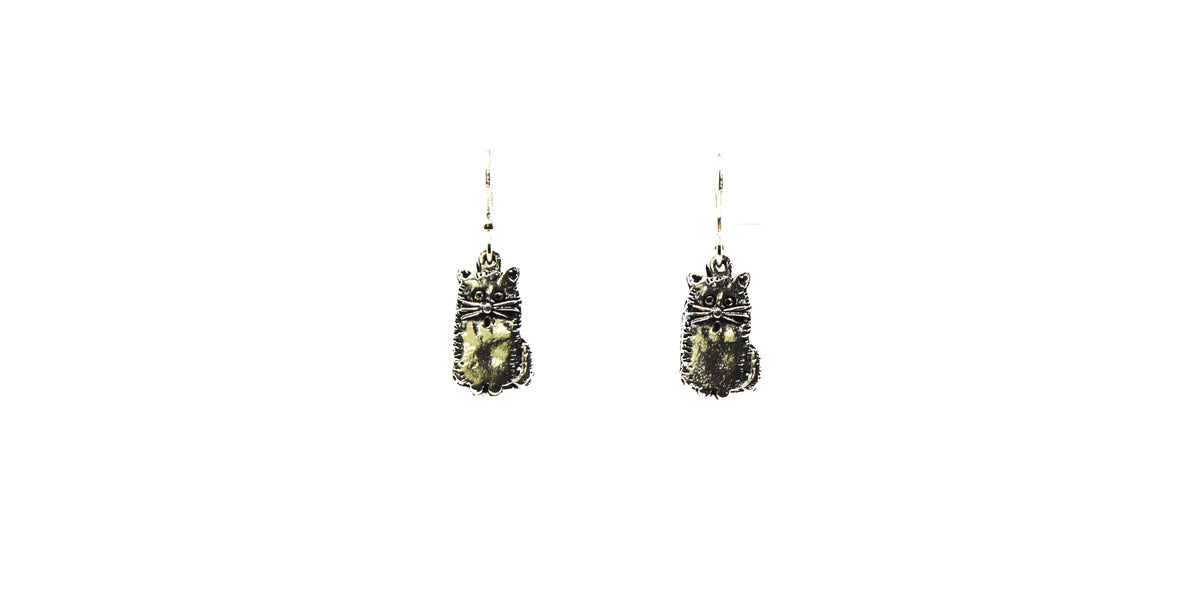 Maud Lewis Pewter Earrings Black Cat — Art Gallery of Nova Scotia