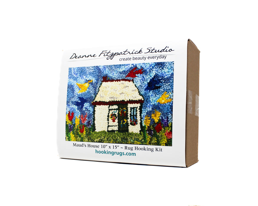 Deanne Fitzpatrick Studio - Maud Lewis Painted House Rug Hooking Kit 10”x 15”