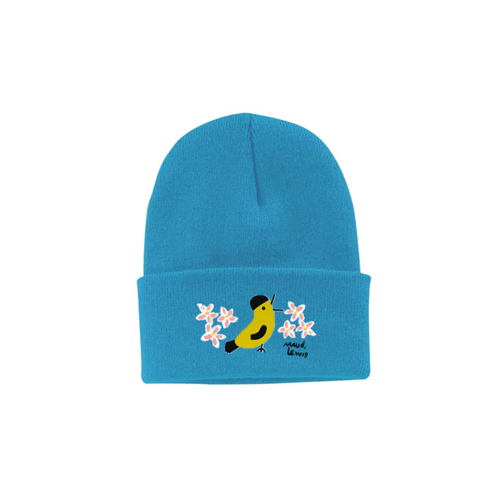 Maud Lewis Knit Hat with Embroidery Characters