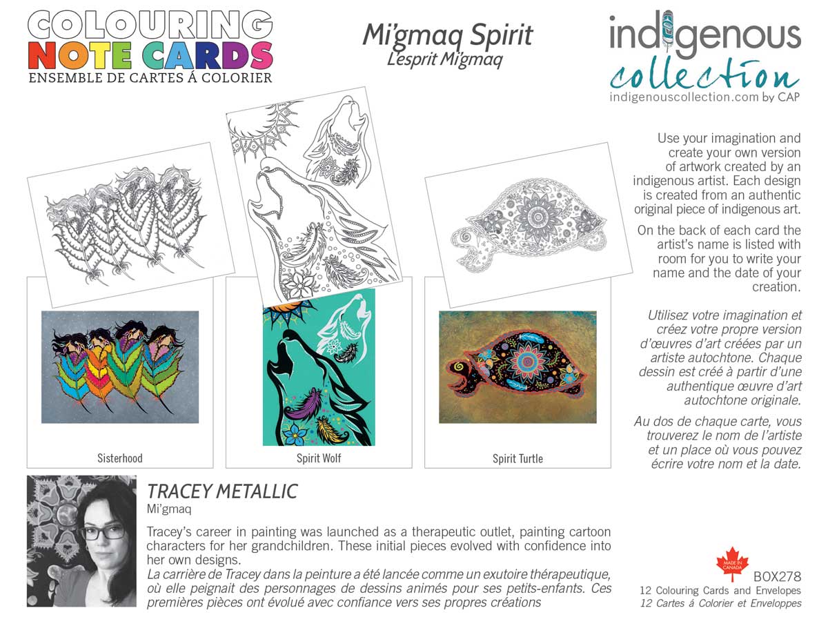 Native Card Coloring Colouring Note Cards - Indigenous Collection by CAP — Art Gallery of ...